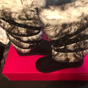 Furry boots